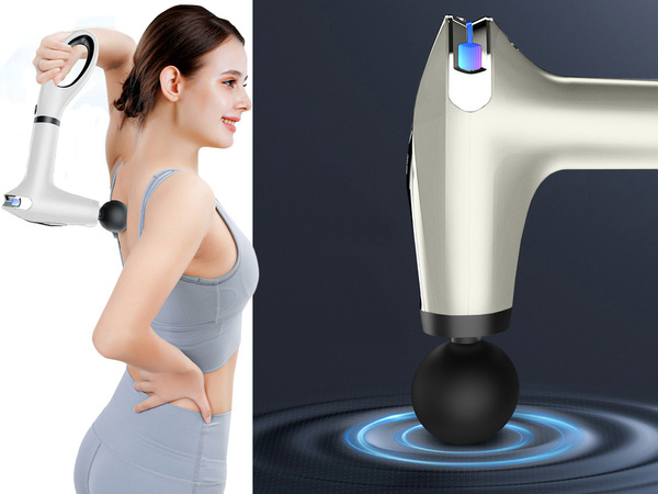 Pistolet de massage du dos masseur de jambes pistolet de massage puissant 4 embouts