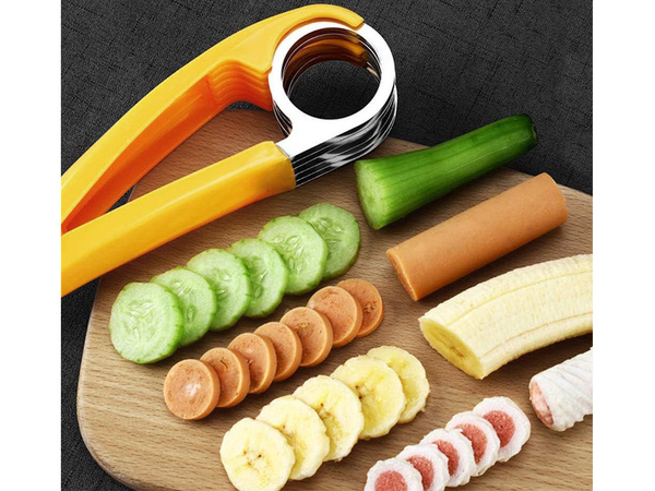 Banán gyümölcs szeletelő szeletelő kés gyümölcsök