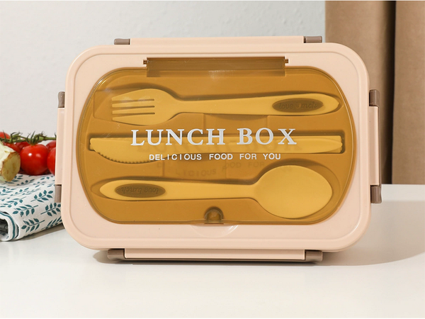 Lunchbox brokastu kaste brokastu un pusdienu kaste ar nodalījumiem galda piederumi