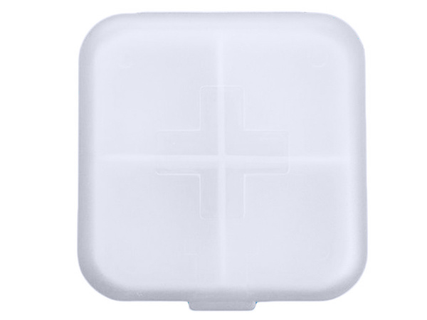 Container medicine box supplements tablets travel 4 compartments