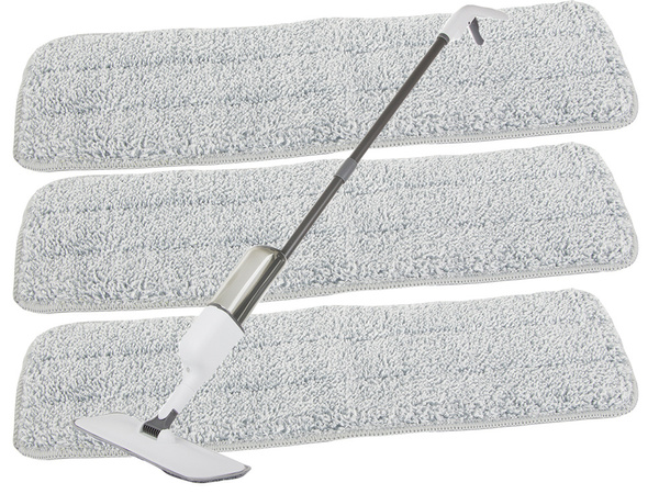 Plochý mop s podložkou rotačný pevný sprej 3x náhradné kazety