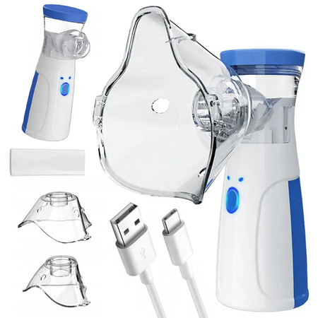 Inhalator nebulizator siateczkowy mesh przenośny bezprzewodowy cichy maska