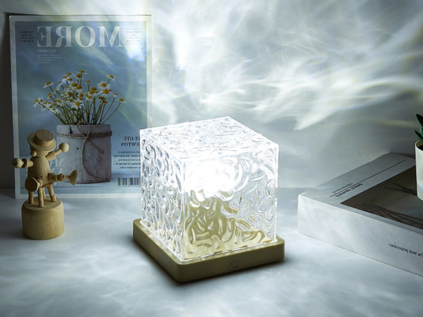 Rgb crystal light with usb remote control atmospheric decorative bedside cube