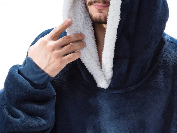 Silts džemperis oversize sega xxl 2in1 bieza kažokādas mīksta kapuci halāts ar kapuci