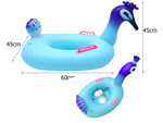Kis felfújható páva kerék baba úszás a medence vízben 60cm
