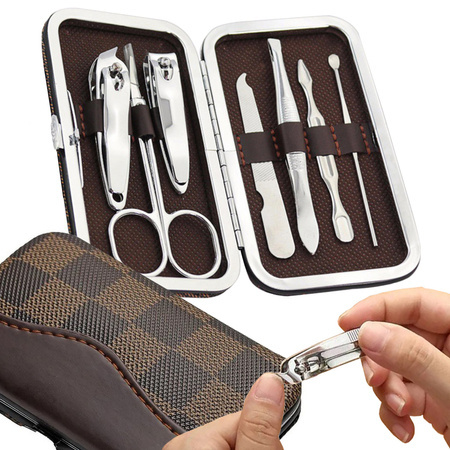 Nail art kit manicure pedicure case nail clippers 7 items