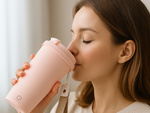 Taza automélante 350 ml termo de acero para frío y caliente llavero usb