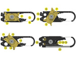 Obroč za ključe nož multitool preživetje 20in1