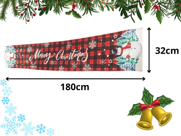 Christmas table runner christmas eve decorative table runner 180x32cm