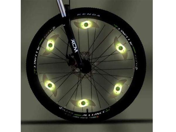 Tapón de radios luminoso led rueda bicicleta moto