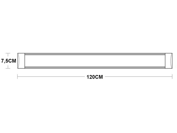 Led surface-mounted luminaire 120cm 28w