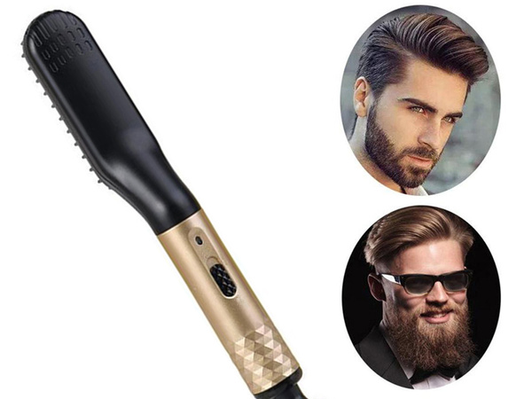 Cepillo alisador peine para barba y cabello para aseo masculino