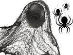 Künstliches grosses schwarzes spinnennetz halloween dekoration 2 stück
