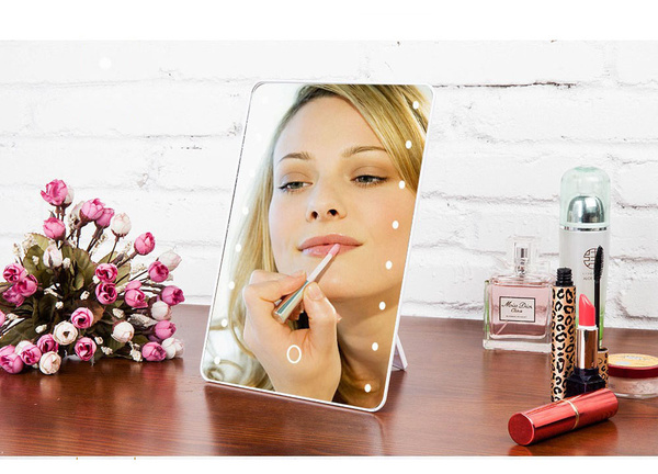 Large, 16 LED illuminated cosmetic mirror