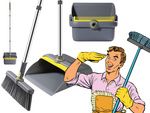 Kit de balayage de l'homme paresseux swifter brush mop cleaning wiper dustpan 2in1