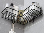 Półka łazienkowa do łazenki pod prysznic narożna loft wisząca 2x haczyk