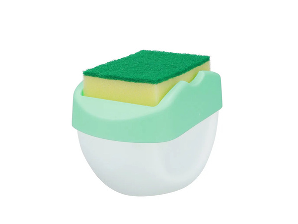 Dishwashing liquid dispenser sponge container