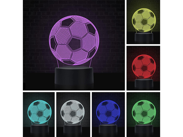 3d led fussball nachtlicht farben + fernbedienung
