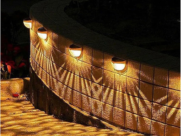 NAPELEMES LÁMPA FALI LÁMPA SZÜRKÜLET ÉRZÉKELŐ LED HOMLOKZATI KERTI LÁMPA