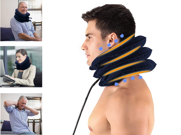 Coussin orthopédique de traction cervicale à trois niveaux
