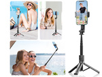Selfie palica držalo za telefon tripod bluetooth daljinski upravljalnik 90 cm