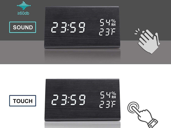 Elektronska budilka termometer higrometer