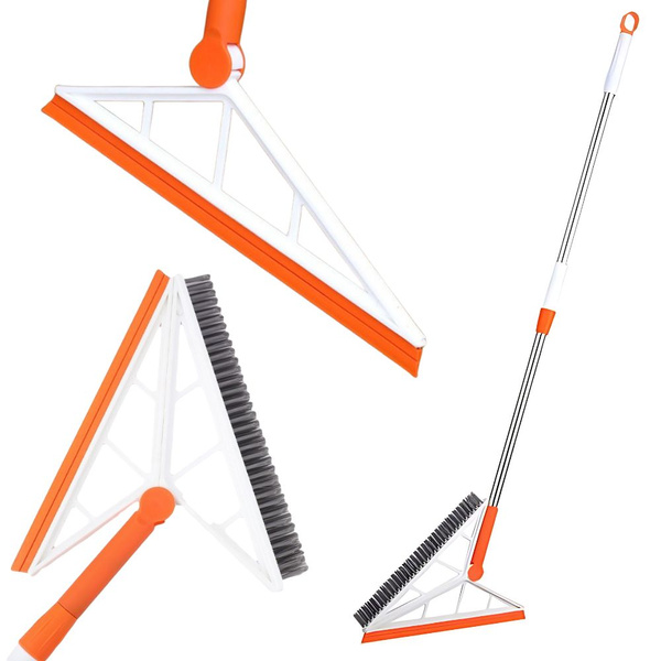 Silicone broom for water and other dirt with stick magic long