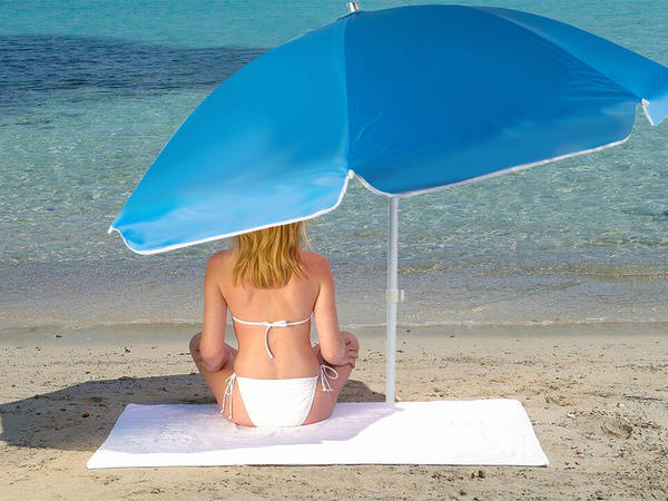 Velks xxl balkons plair parasols ar uv filtru 170 cm salokāmais
