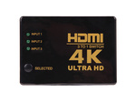 Přepínač rozbočovač 3x na 1 hdmi 4k uhd dálkové ovládání ir