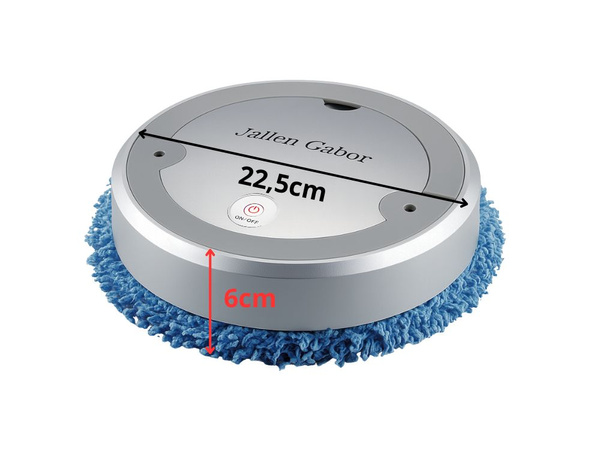 Automatický bezdrôtový elektrický čistiaci mop robot, strieborný