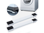 Movable base for washing machine stand on wheels