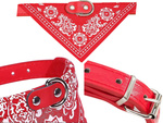Dog collar with bandanna for dog cat l