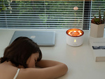 Levegő párásító led diffúzor rgb vulkán illat pára tűz robbanás
