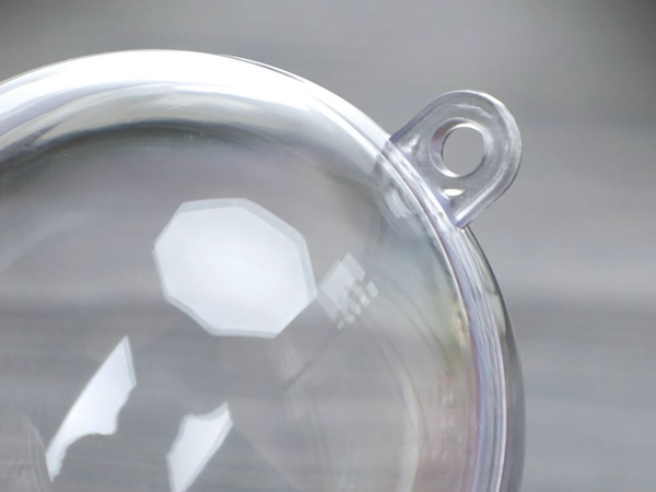 Akrila caurspīdīgi burbuļi 8cm plastmasas bez pārslām 12gab