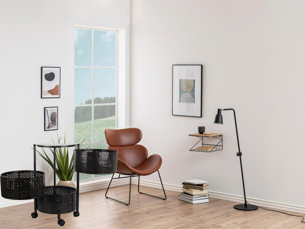 Kuhinjska polica omara na kolesih mobilni voziček miza 3 nivojska košara