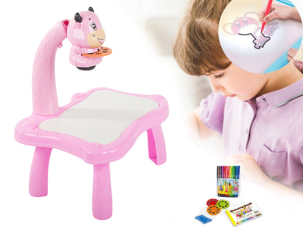 Vaizdo projektorius piešimo stalas rašomoji lenta žymekliai vaikams žymekliai