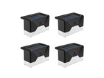 Solar lights 4 pcs led garden for stairs terrace fence dusk sensor