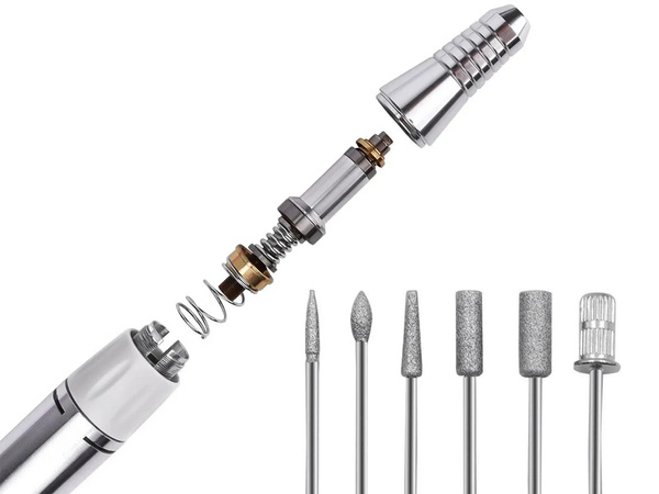 Manicure pedicure nail drill + 65w professional drill bits for home use