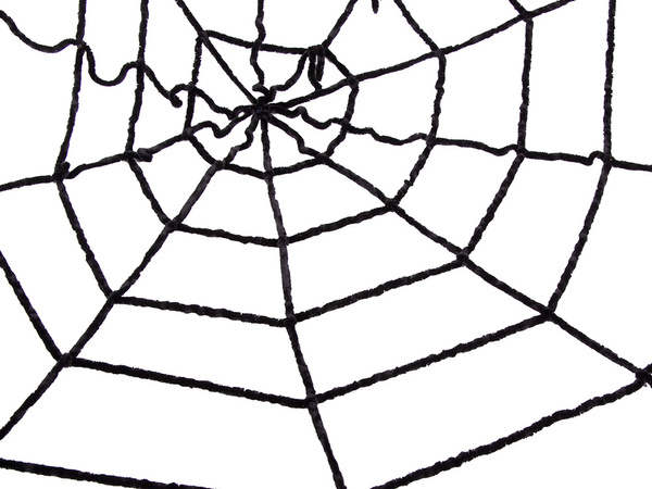 Artificial large spider web black halloween decoration