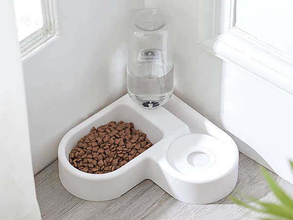 2in1 doppel-futter- und wassernapf mit 500 ml reservoir für hund und katze
