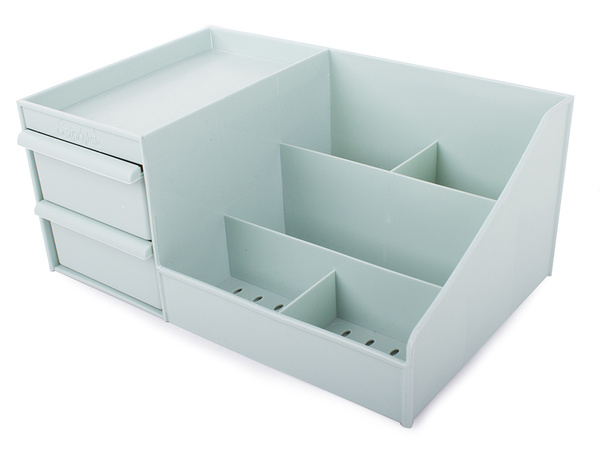 Casket cosmetics organiser jewellery container with two drawers