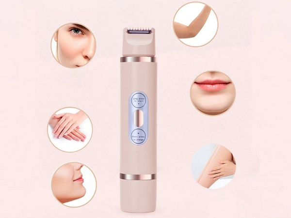 Tondeuse épilateur pour le visage des femmes rasoir bikini pour le corps 2en1