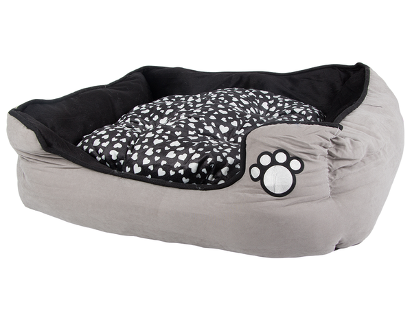 Lit pour chien en peluche avec coussin extractible doux et confortable