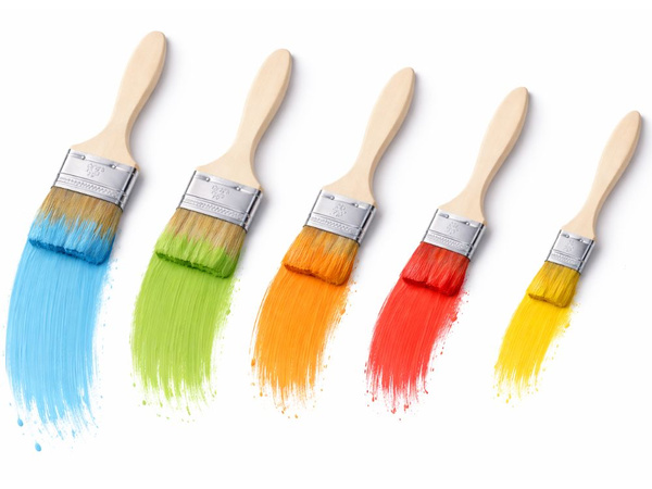 SET OF 5 FLAT PAINT BRUSHES SET FOR PAINTING WALLS