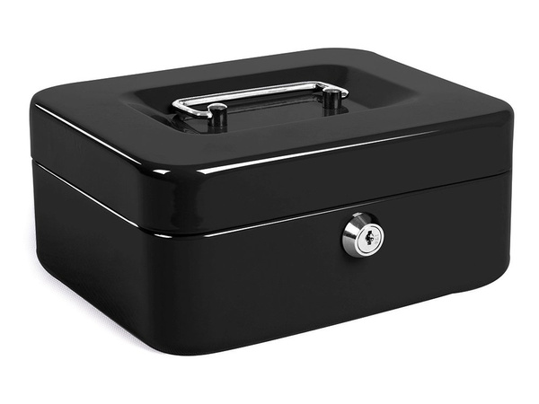 Tirelire en métal coffre-fort documents clés