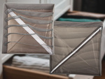 Organisateur de soutien-gorge 6 compartiments pour tiroir de penderie gris