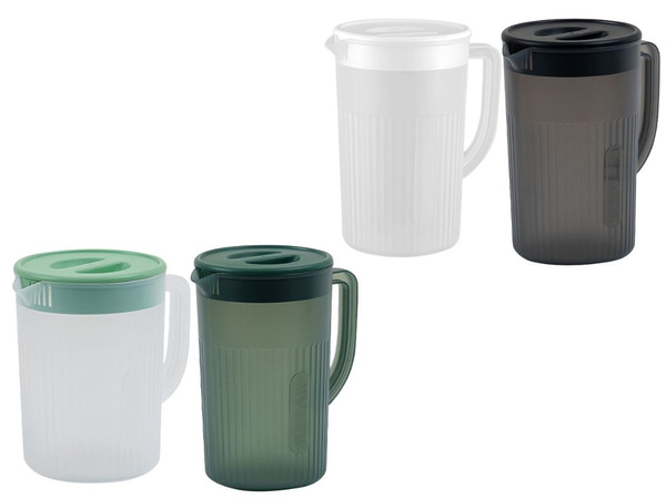 JARRA DE PLÁSTICO DE 3 L CON TAPA PARA AGUA, ZUMOS, BEBIDAS Y LIMONADAS DE GRAN CAPACIDAD