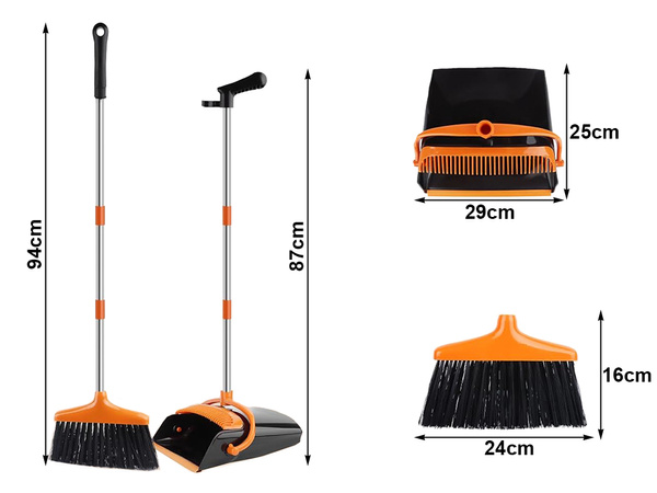Komplet za pometanje lenega človeka hitrejša krtača mop čiščenje brisalec prahu 2v1