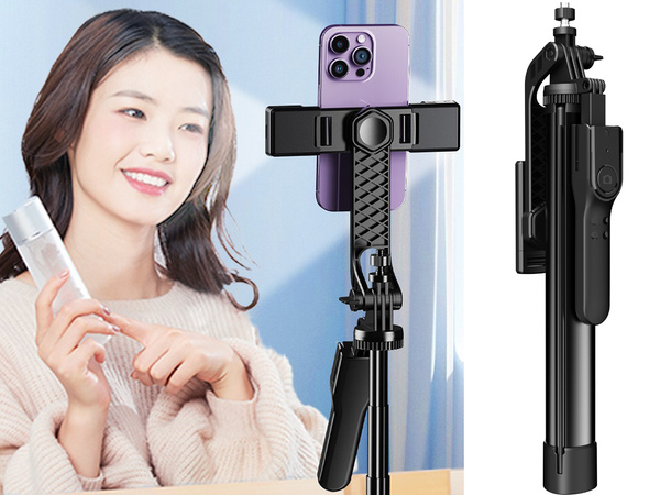 Selfie stick telefontartó tripod bluetooth távirányító 178 cm