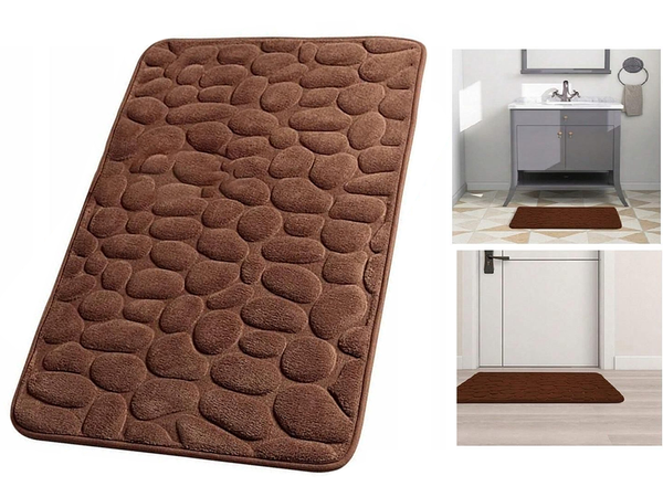 Bathroom mat soft absorbent anti-slip large 80x50 for shower